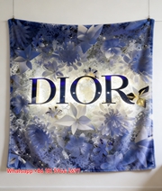 Dior Floral Window Display Flannel Sofa Throw Blanket D462